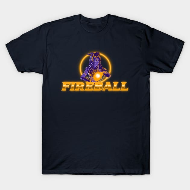 Tiefling Fireball T-Shirt by natural-20s